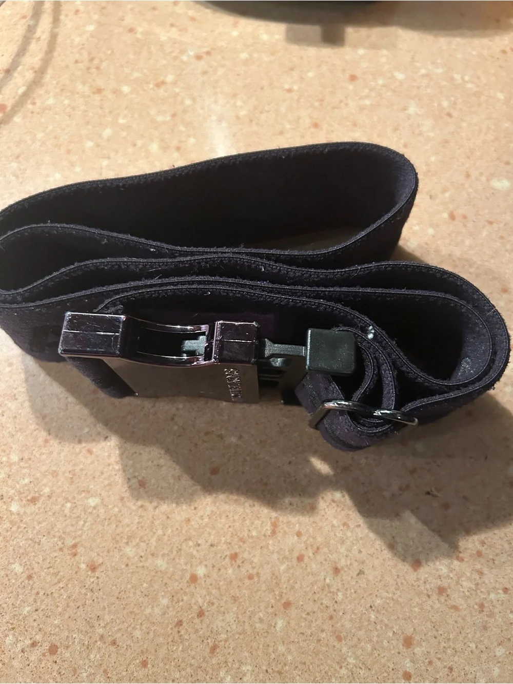 Authentic Michael Kors Adjustable Elastic Winter Coat Belt Black Silver Hardware